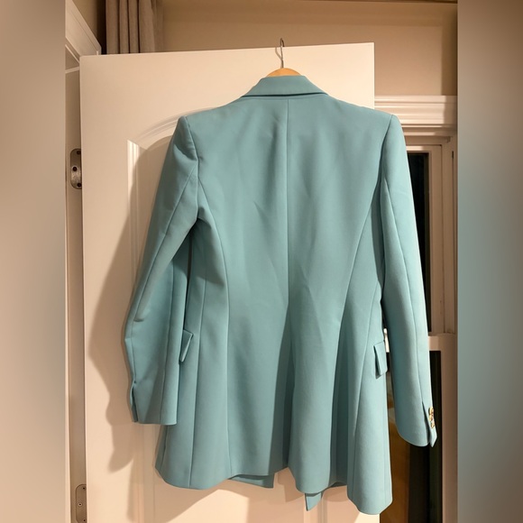 Zara Women's Sky Blue Double-Breasted Blazer - Picture 3 of 3